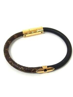 Louis Vuitton Bracelet Daily Confidential M6431 F Black Brown Leather